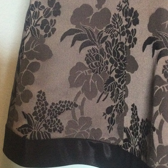 Ann Taylor Navy Blue/Gray/Silver Jacquard Print Skirt - Picture 2 of 8